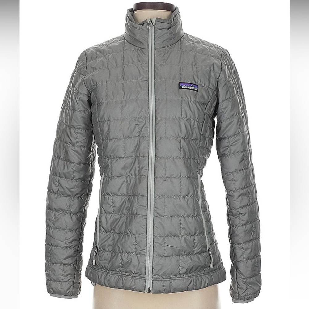 Patagonia Women's Gray Quilted Nano Puff Jacket Size Medium